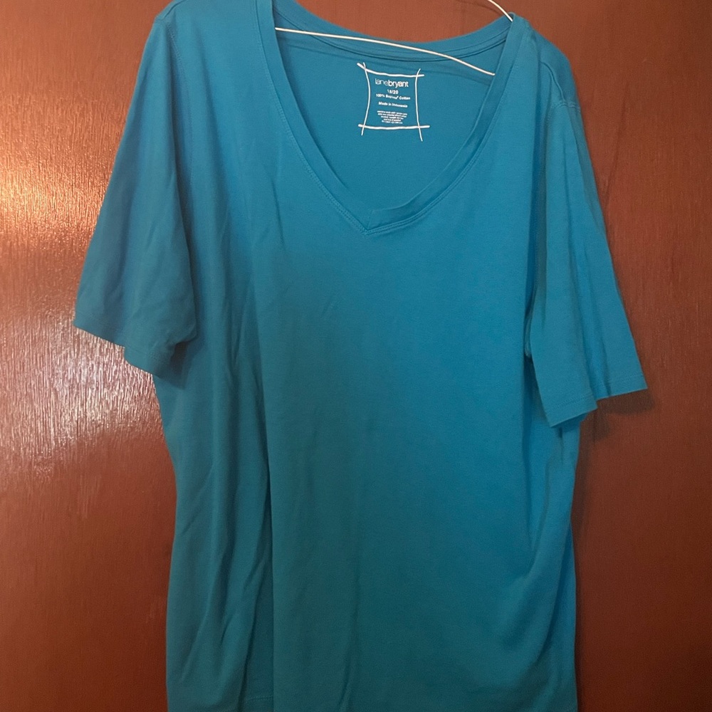 Lane Bryant Teal Short Sleeve Tee